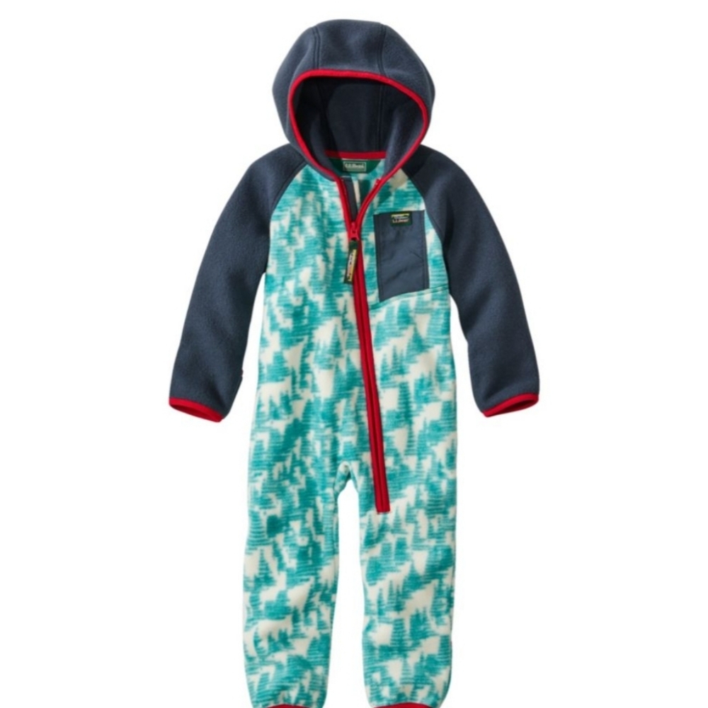 L.L. Bean Infants' Retro Mountain Classic Fleece Bunting, Print 0- 3 Months
